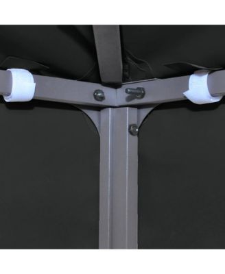 2-Tier Gazebo Top Cover 1 oz/ft² 9.8'x9.8' Black