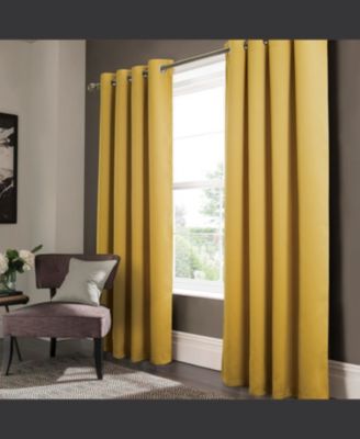 RT Designer Collection Anchorage Blackout Grommet Luxurious Modern Design Curtain Panel 54" x 95" Yellow