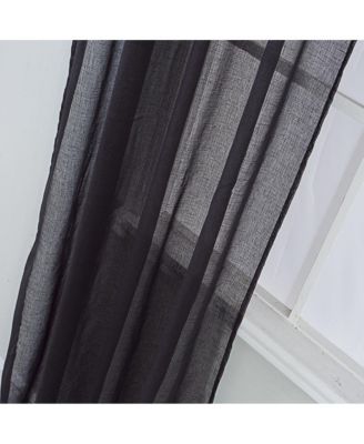 Astro Textured Rod Pocket Curtain Panel 54" x 90" Black