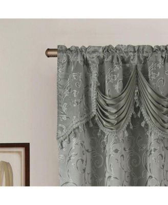 Franklin 2-Piece Rose Grommet Curtain 54" x 84" by Rt Designers Collection