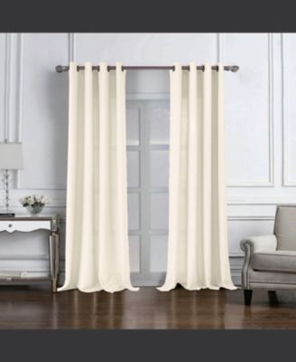 Cole Textured Grommet Room Darkening Curtain Panel 54" x 84" Ivory