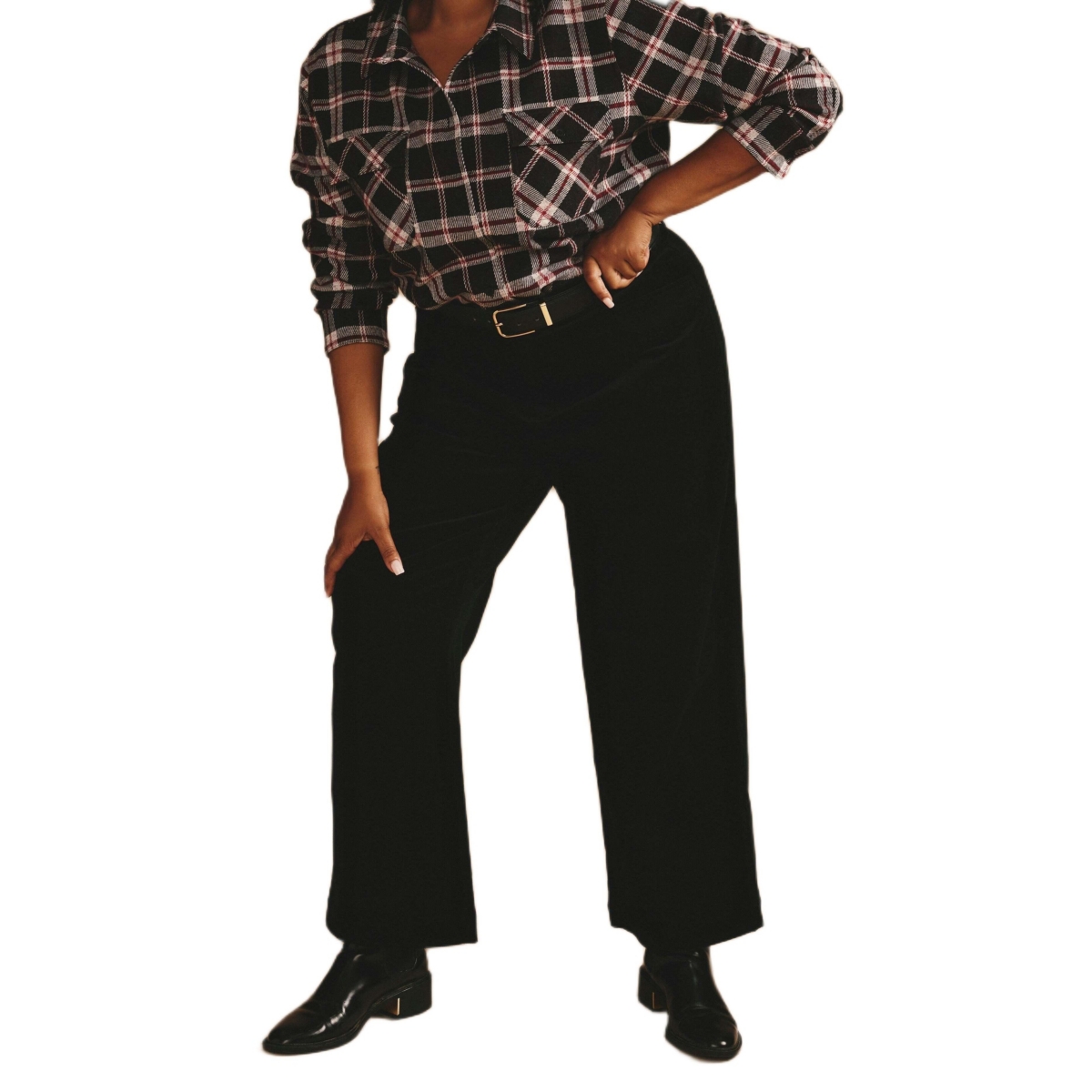 Universal Standard Women's Plus Camila Wide Leg Corduroy Pants