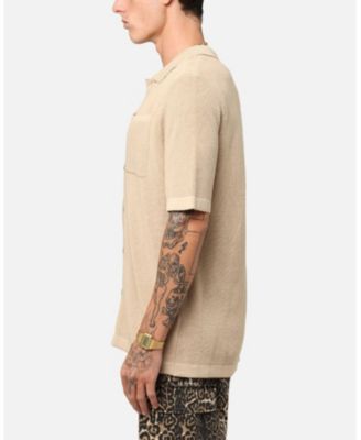 Men's Zyair Knit Rib Button Up Shirt