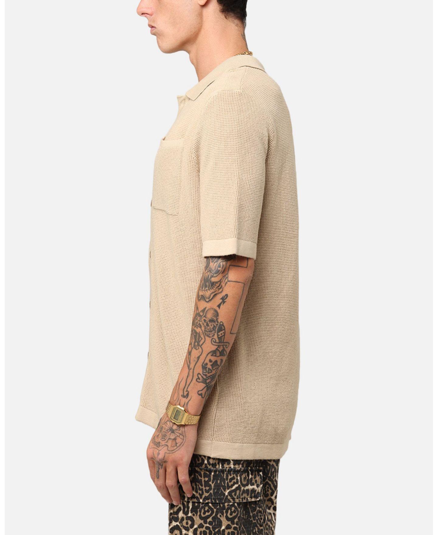 Мужская рубашка XXIII Zyair Knit Rib Button Up — фото 5