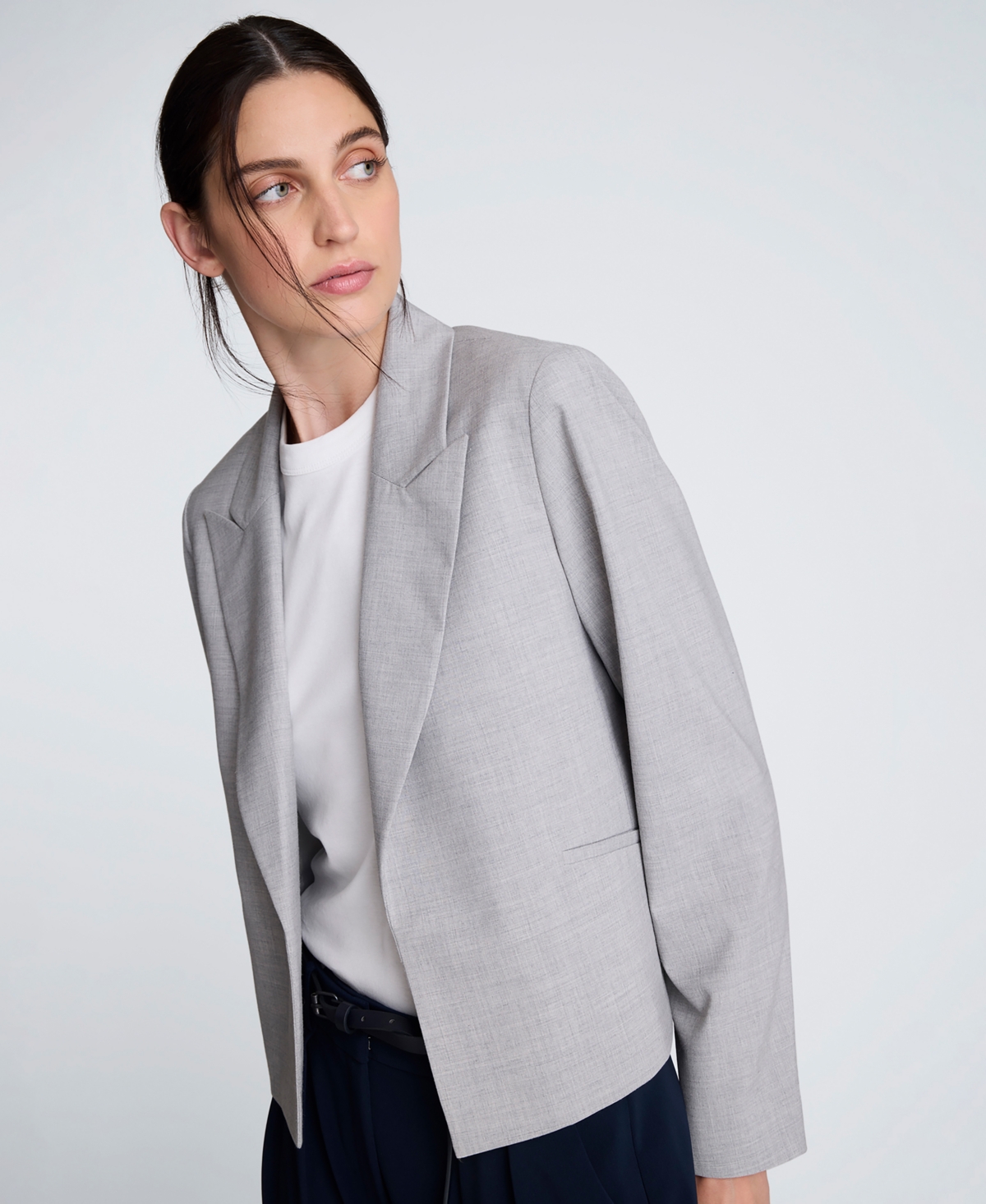 Kenneth Cole Women's Peak Lapel Jacket In Gray
