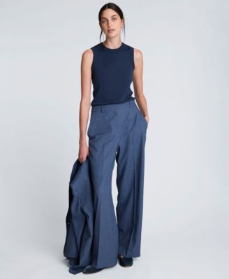 Women's Textured Pinstripe Flare Pants