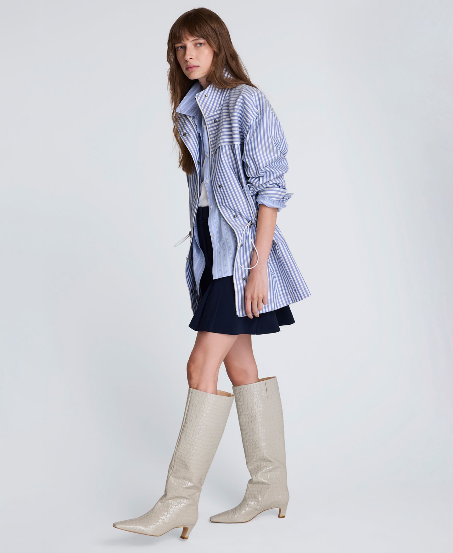 Женская куртка Kenneth Cole Striped Long-Sleeve Jacket — фото 6