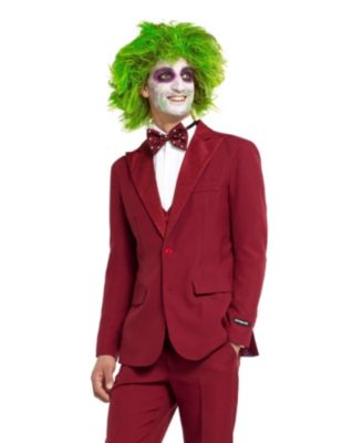 Men's Official Beetlejuice Costume - Red Groom Outfit - Halloween Costume