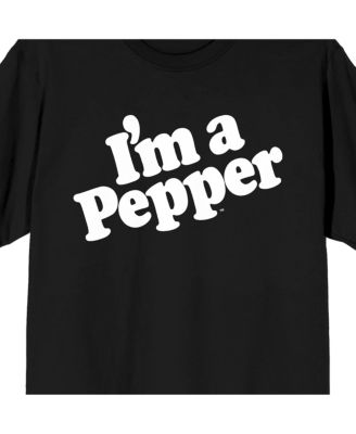 Men's Dr. Pepper I'm a Pepper and Dr. Pepper logo on Black Short Sleeve Adult T-Shirt