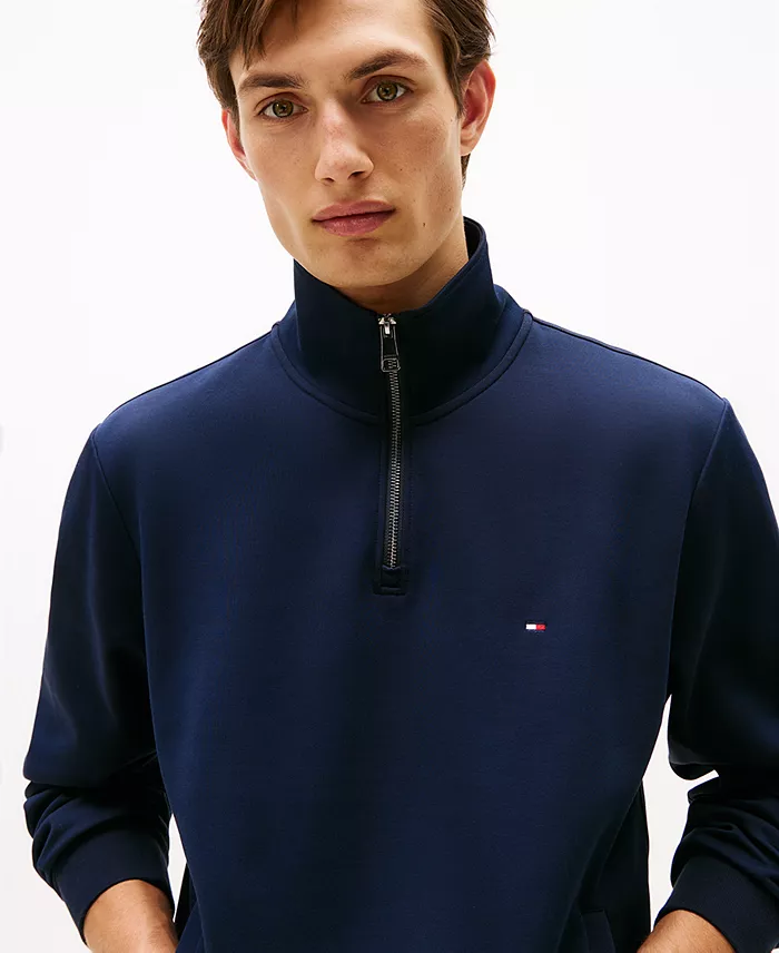 Men's Essential Intechno Knit Regular-Fit Quarter-Zip Sweatshirt - thumbnail 3