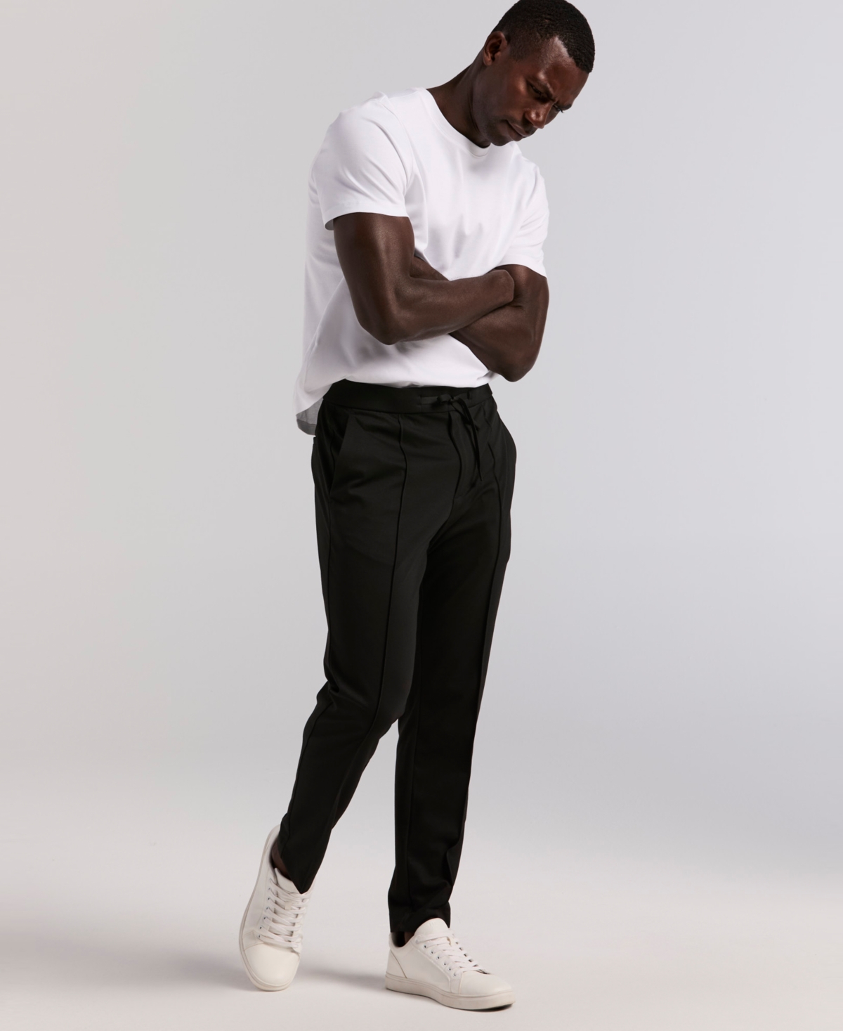 Perry Ellis Men's Slim-Fit Tapered Pull-On Pants