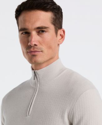 Men's Long-Sleeve Ottoman Quarter-Zip Sweater