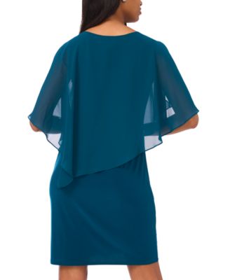 Women's Side Drape Overlay Dress