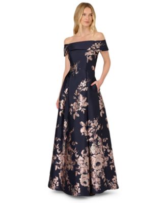 Adrianna Papell - Petite Off The Shoulder Dress