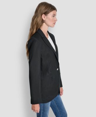 Women's Collared Button Front Blazer