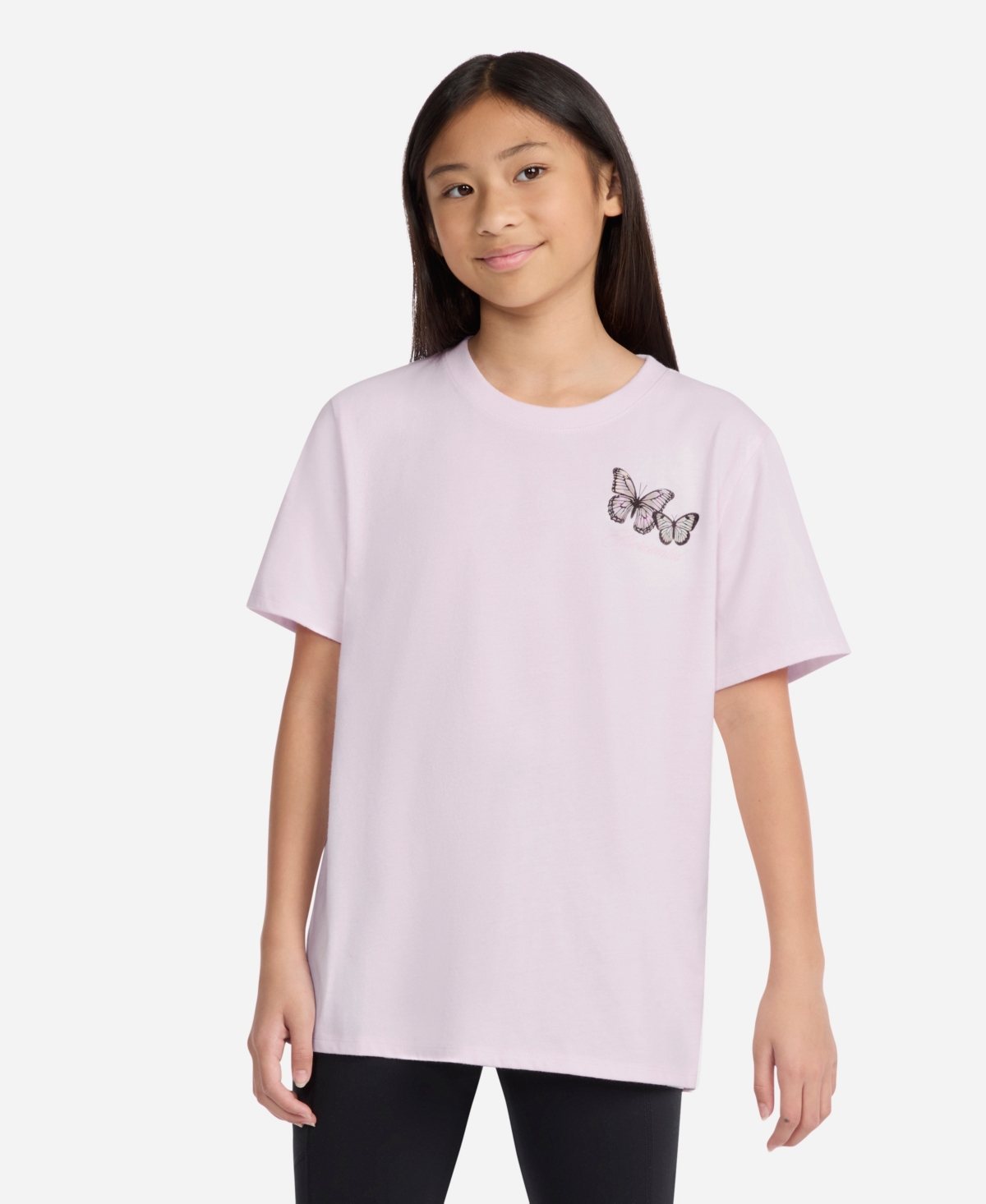 Abercrombie Kids' Girls' Butterfly Graphics Short-sleeve T-shirt In Pink