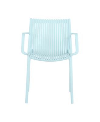 Streamdale Stackable Blue Armchair - Indoor/Outdoor, Ergonomic Design