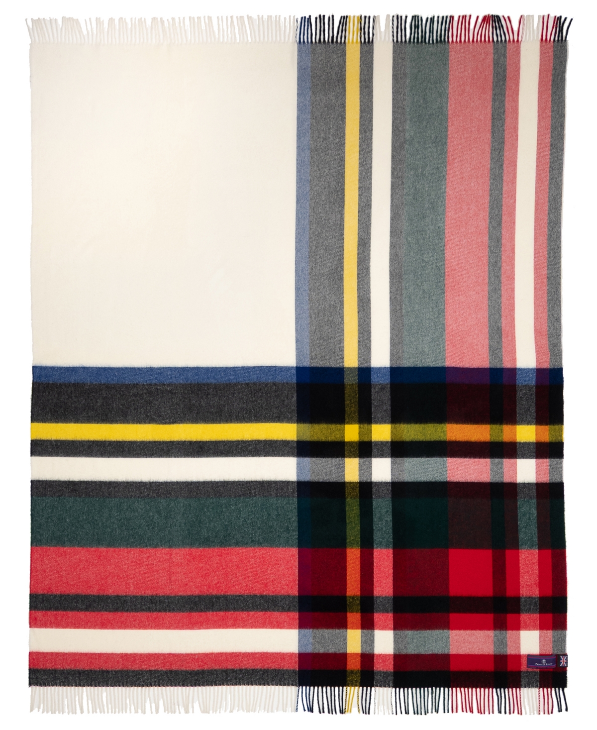 Prince Of Scots Merino Soft Throw, 55" X 72" In Red