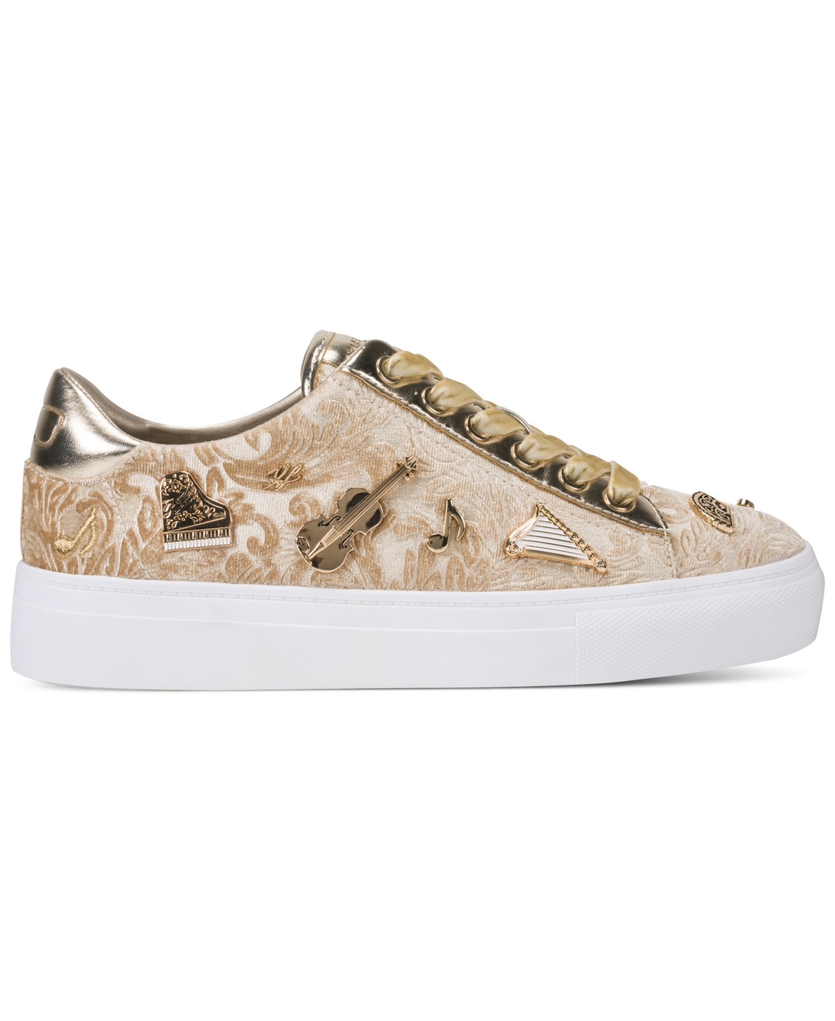 Karl Lagerfeld Paris Women's Cate Rococo Pins Round Toe Sneakers