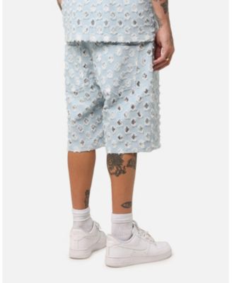 Men's Lace Textured Denim Jorts