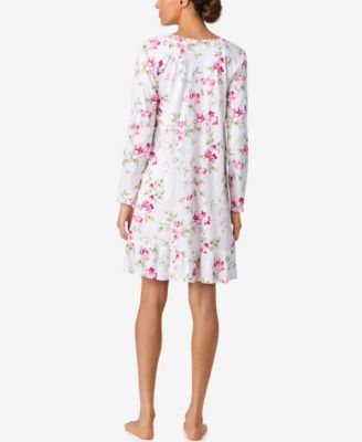 Women's Brushed Long Sleeve Brushed Cotton Jersey Nightgown