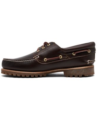 Men's Authentic 3-Eye Lug Handsewn Casual Boat Shoes from Finish Line