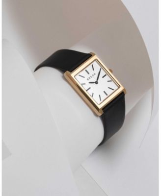 Women's 'Virgil' 1736b Black Leather Strap Watch, 26mm