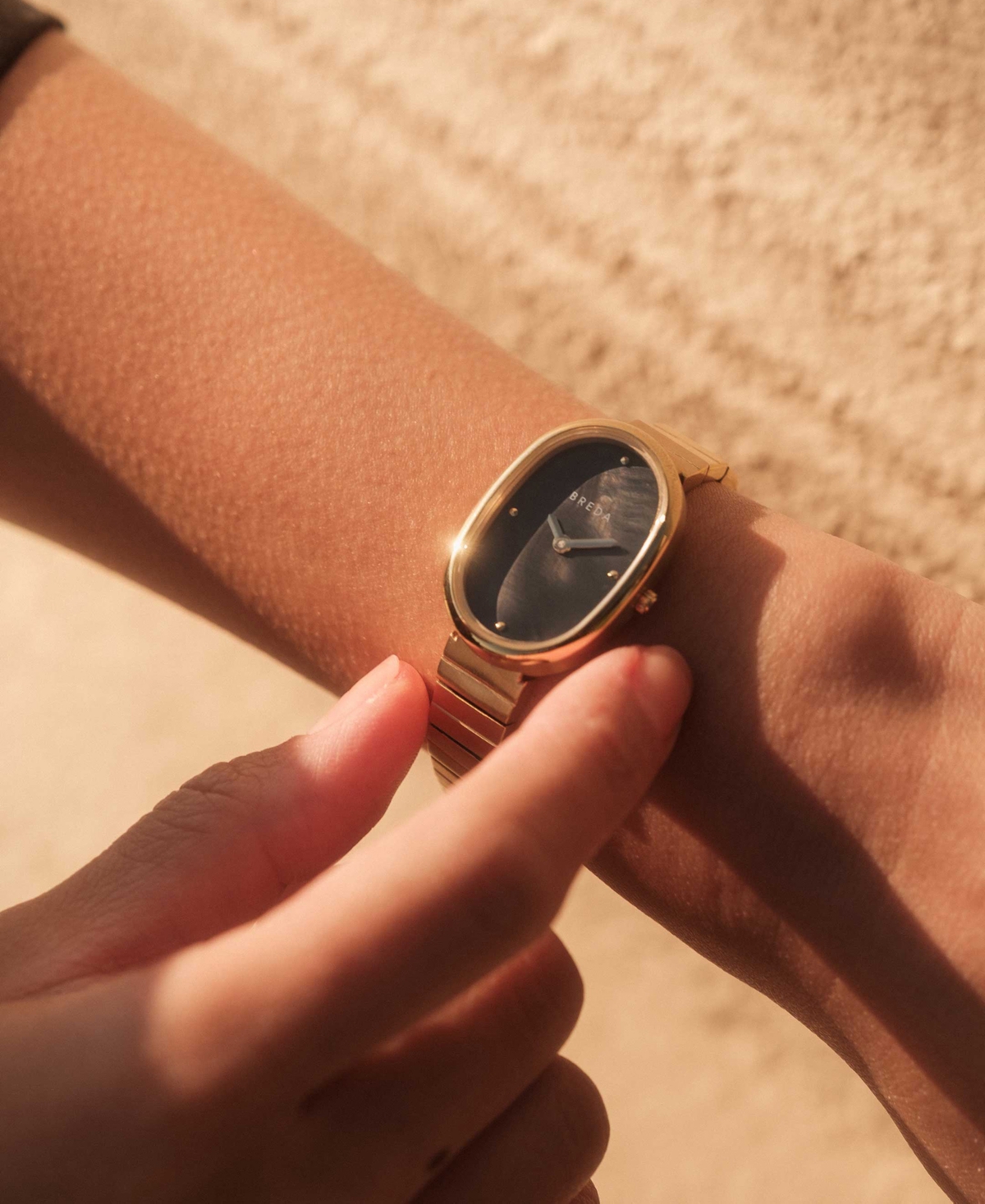 Breda Women's 'Jane' Gold Stainless Steel Bracelet Watch