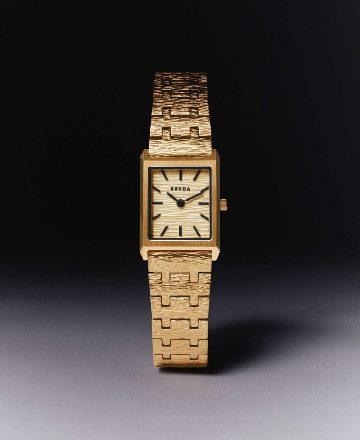 Breda Women's 'Virgil Revival' Gold Stainless Steel Bracelet Watch