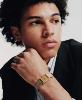 Women's 'Virgil Tethered' Gold Stainless Steel Mesh Watch, 20mm