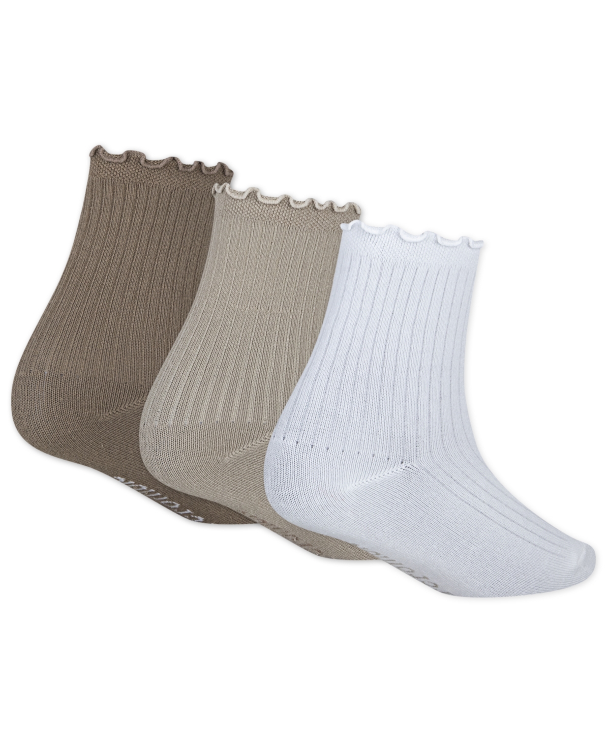 abercrombie kids Girls 3-Pack Half-Crew Lettuce Socks