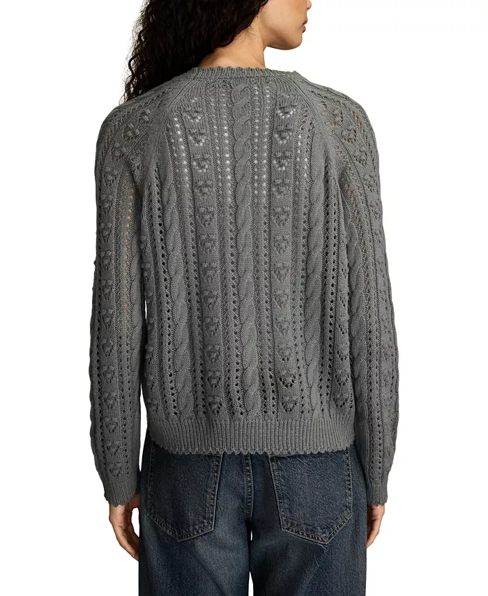 Women's Pointelle Crewneck Sweater - thumbnail 9