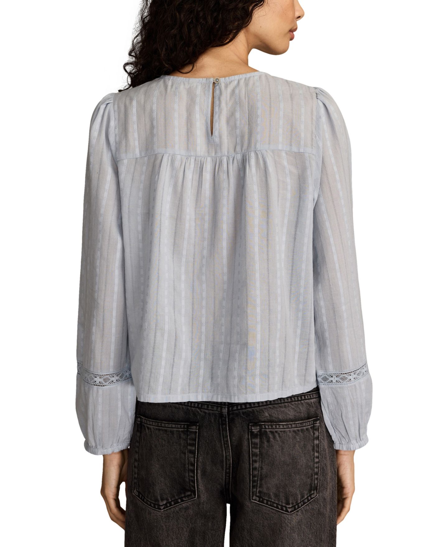 Женский топ Lucky Brand Long-Sleeve Novelty Femme, цвет: Синий — фото 5