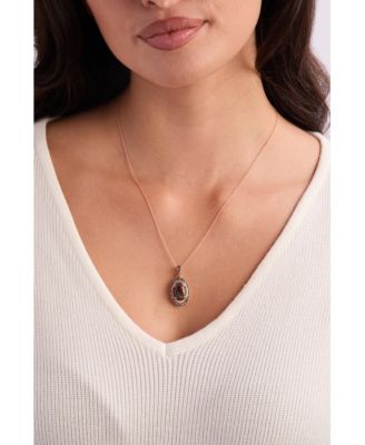 Aquadite (4 ct. t.w.) Nude Diamond (1/3 ct. t.w.) & Chocolate Diamond (3/8 ct. t.w.) Pendant Necklace Set in 14k Rose Gold, 20"