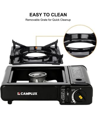 Dual Fuel Propane & Butane Stove with Carrying Case, Portable Camping Stoves with CSA Certification