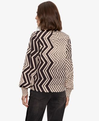 Women's Mock Neck Blouse