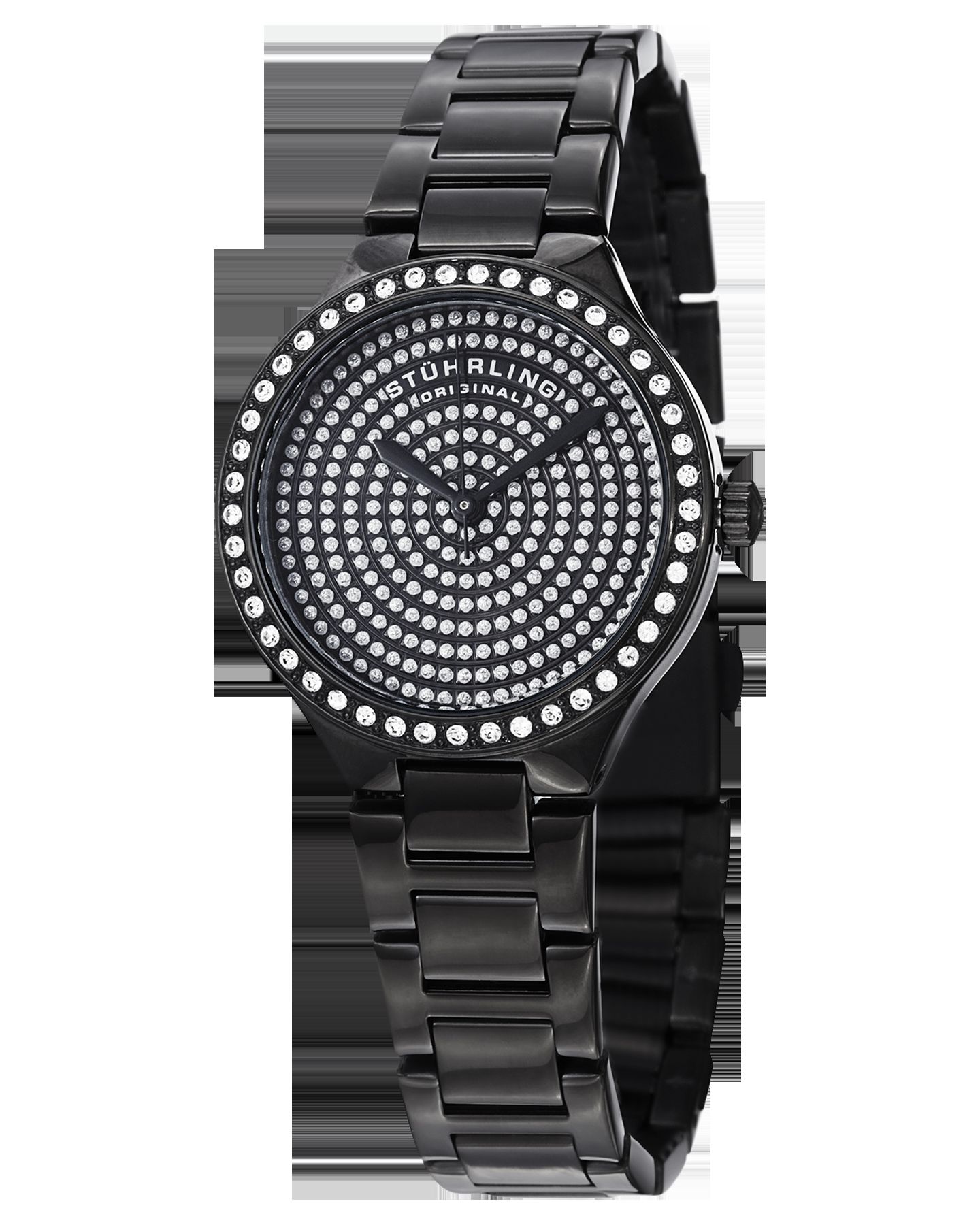 Женские часы Stuhrling Women s Symphony 683 32mm Quartz Watch, Swarovski Crystal Bezel, Stainless Steel Bracelet, 50M Water Resistant — фото 1