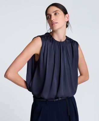 Women's Bubble Hem Sleeveless Top