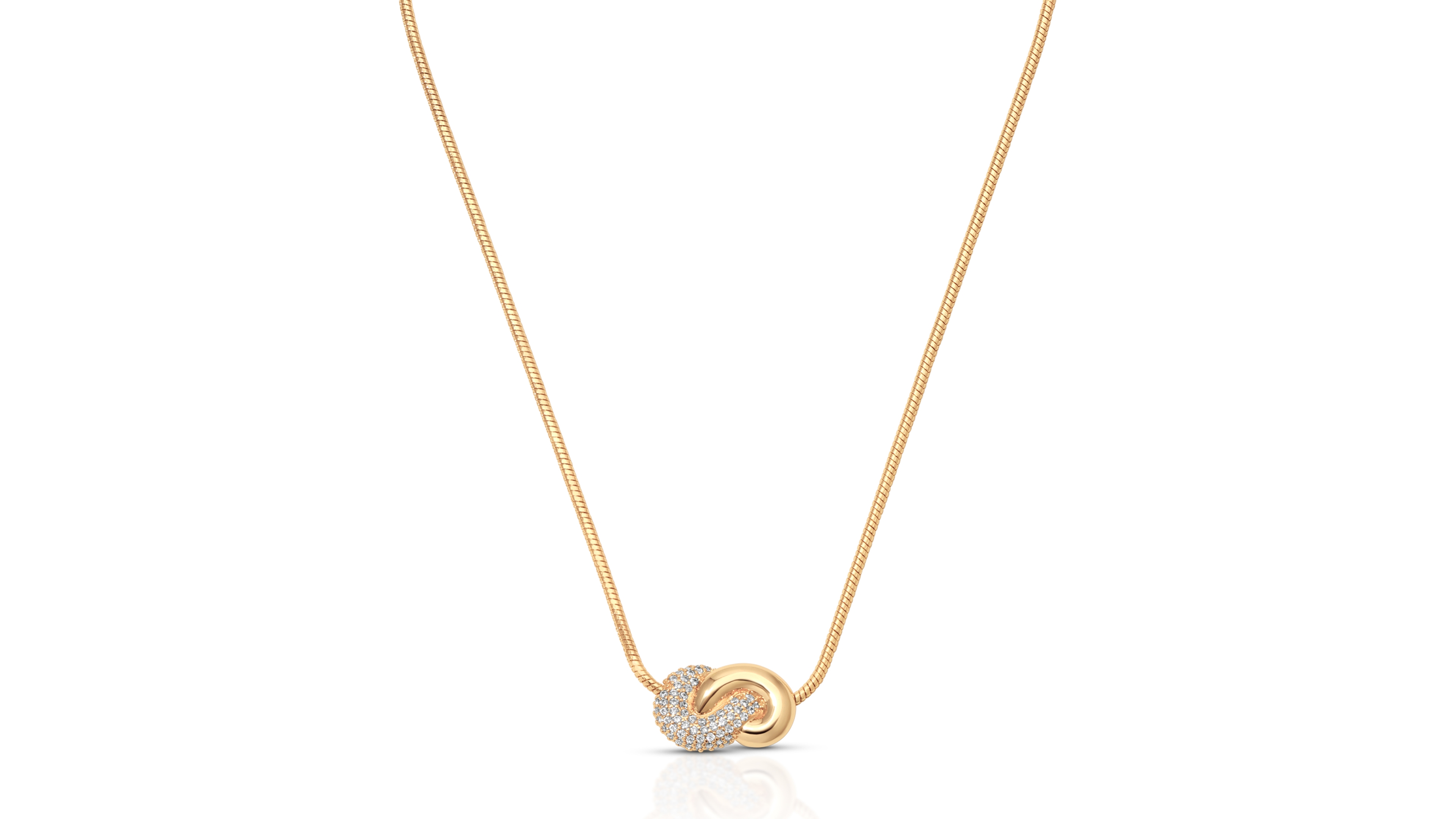 Ettika Gold Plated Love Me Knot Necklace