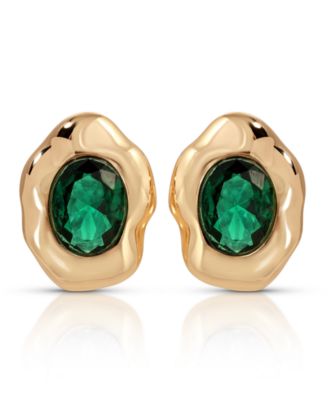 Molten Glow Crystal Stud Earrings
