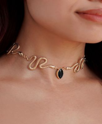 Gold Plated Serpentina Choker Necklaces