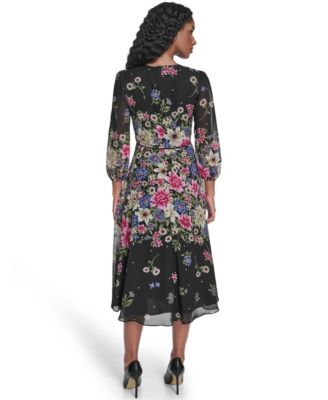 Petite Jewel Neck Midi Dress