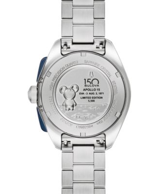 Men's Limited Edition 150th Anniversary Heritage Lunar Pilot Chronograph Silver-Tone Stainless Steel Bracelet Watch 43.5mm