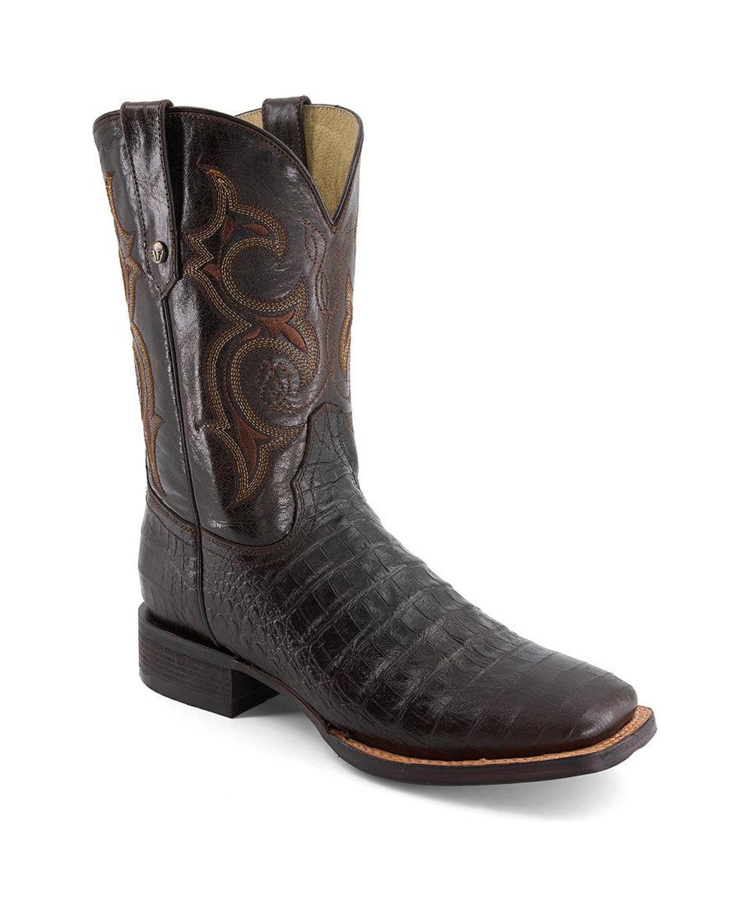 Men's Croco Embossed Leather Cowboy Boots