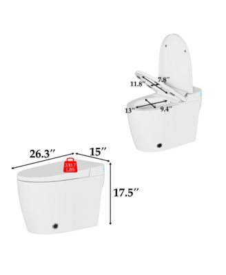 Smart Toilet | Automatic flip cover, foot feel flushing, instant heating constant temperature, antibacterial drying, 110V