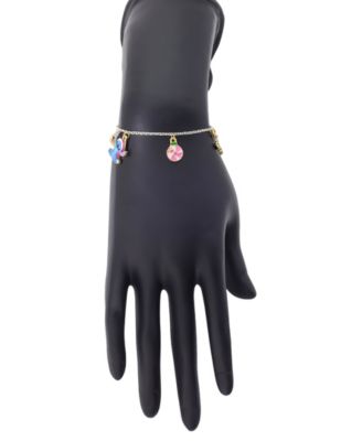 Stitch and Angel Holiday Charm Adjustable Bolo Bracelet