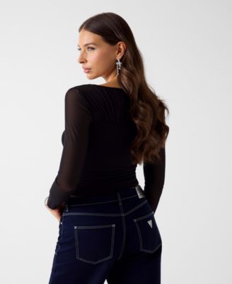 Women's Long-Sleeve Boat Neck Kadelyn Top