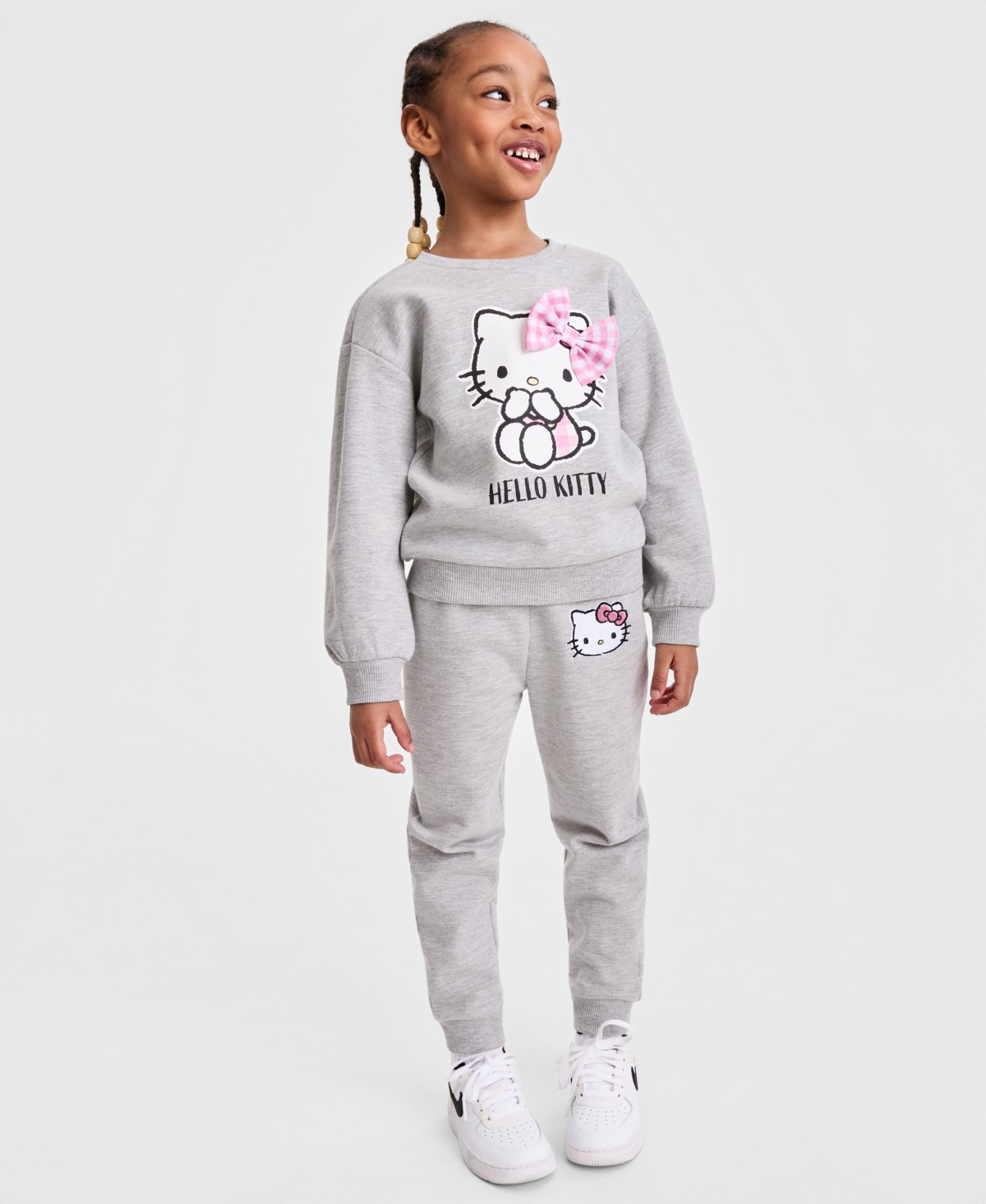 Детские Hello Kitty Girls Toddler 2T-6X 2-Pc. Top & Fleece Jogger Set — фото 1