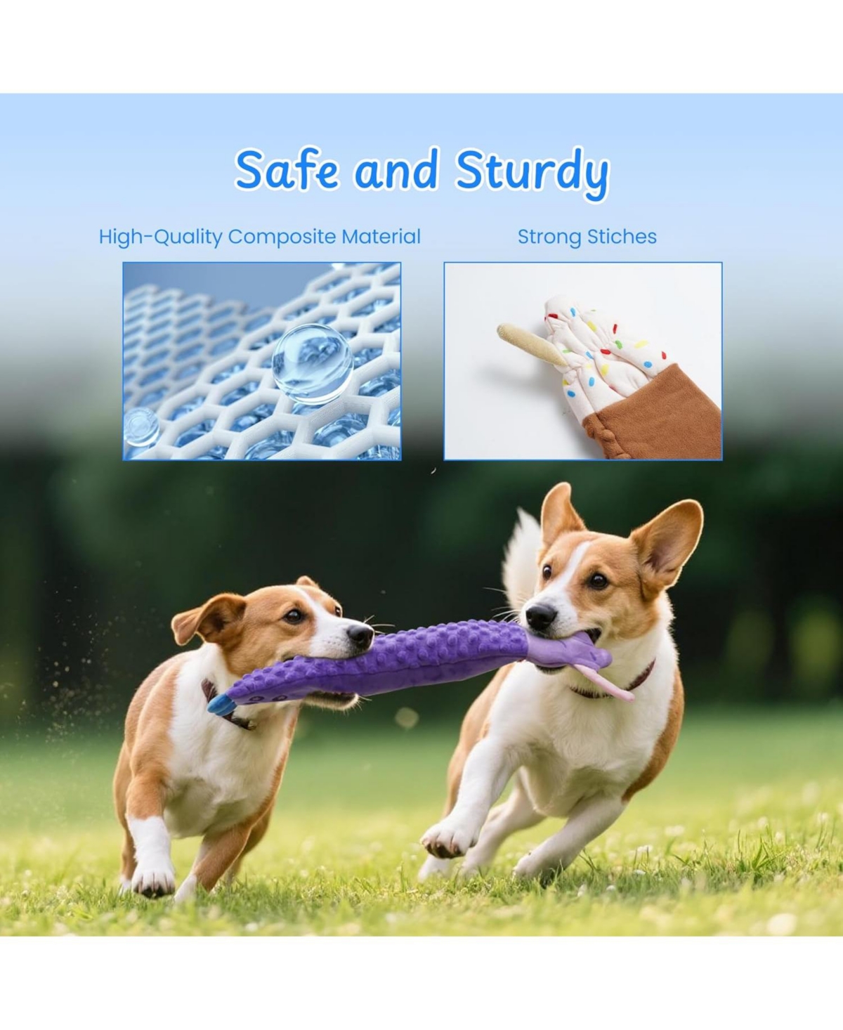 Nocciola 3-Pack Summer Drink Dog Toys – squeaky, crinkle, durable tug fun for all dogs!”