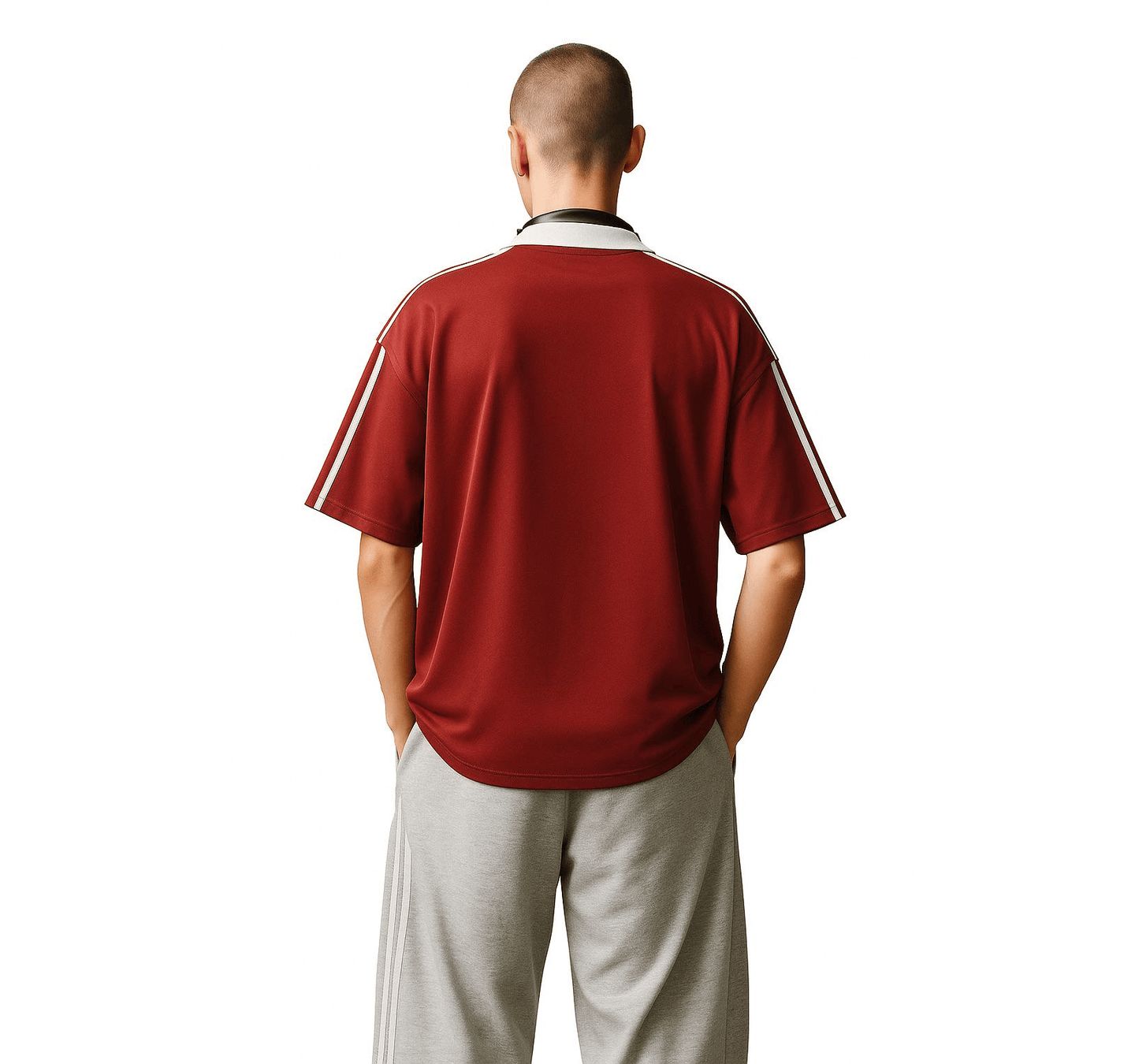 Мужской топ AELFRIC EDEN Sporty Polo Soccer Jersey, цвет: Красный — фото 2